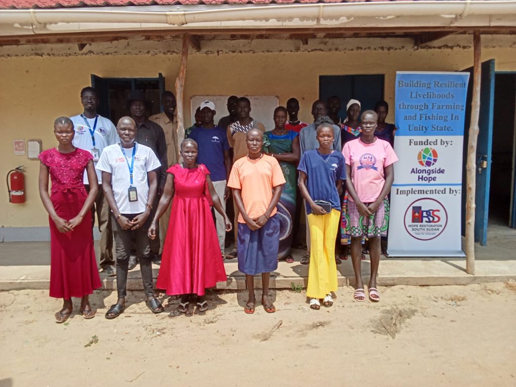 Participants and HRSS staff at the AAP training in Leer County