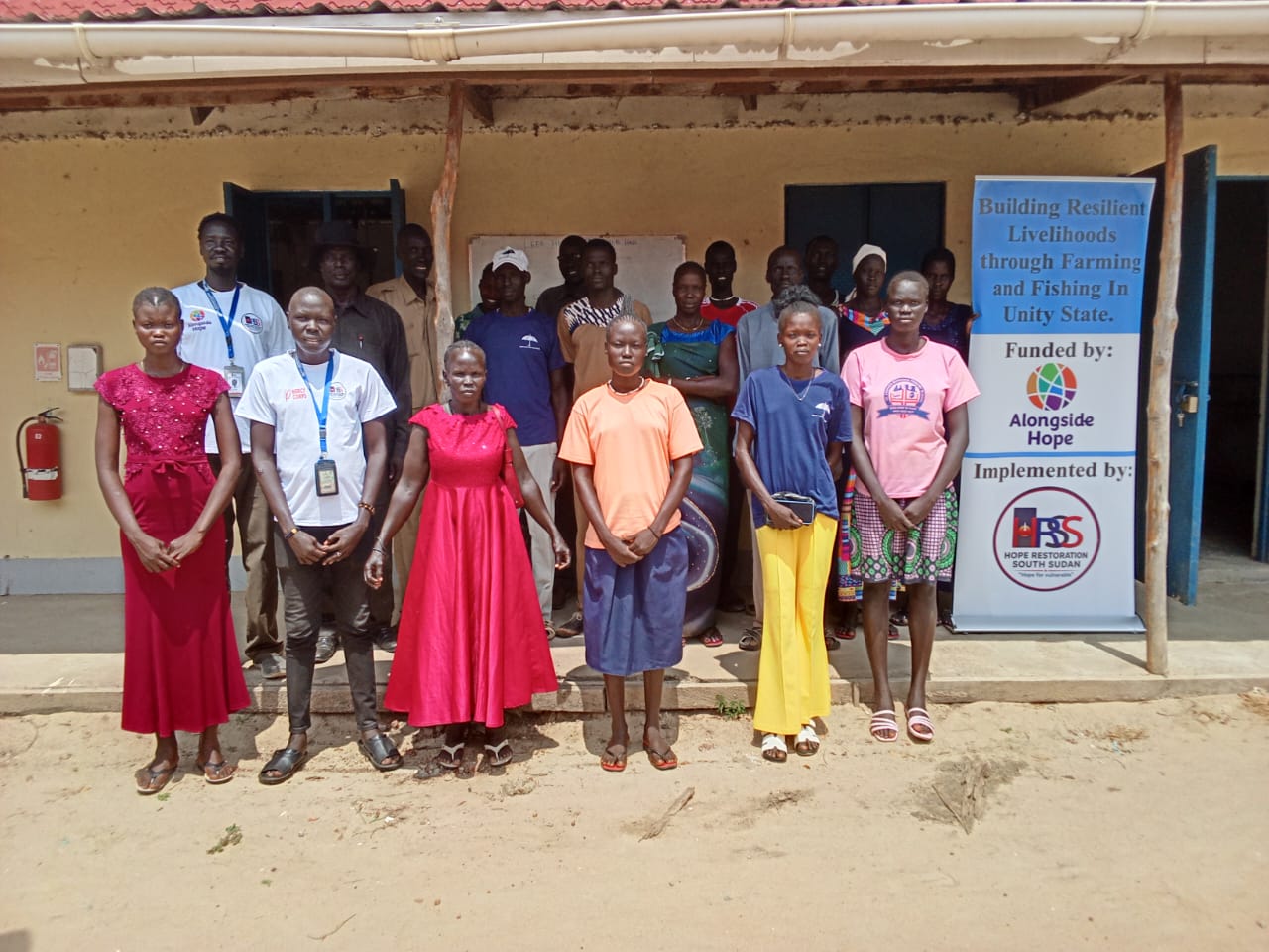 Participants and HRSS staff at the AAP training in Leer County